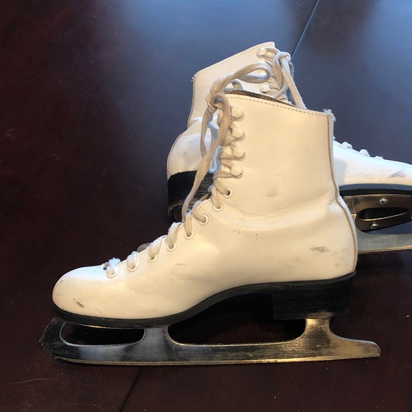 Ice Skates Riedell White Leather Vintage - Picture 5 of 13